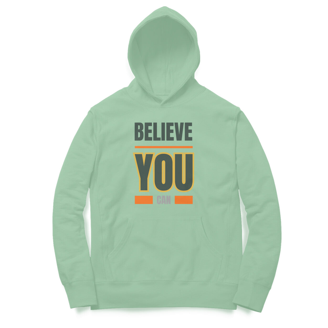 Believe Unisex Hoodie Mint Green