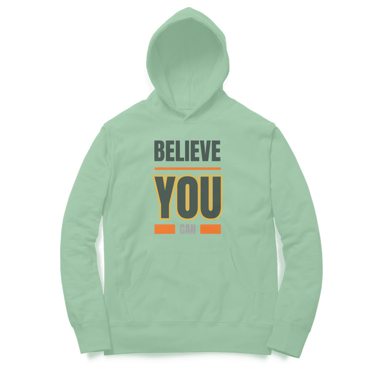 Believe Unisex Hoodie Mint Green