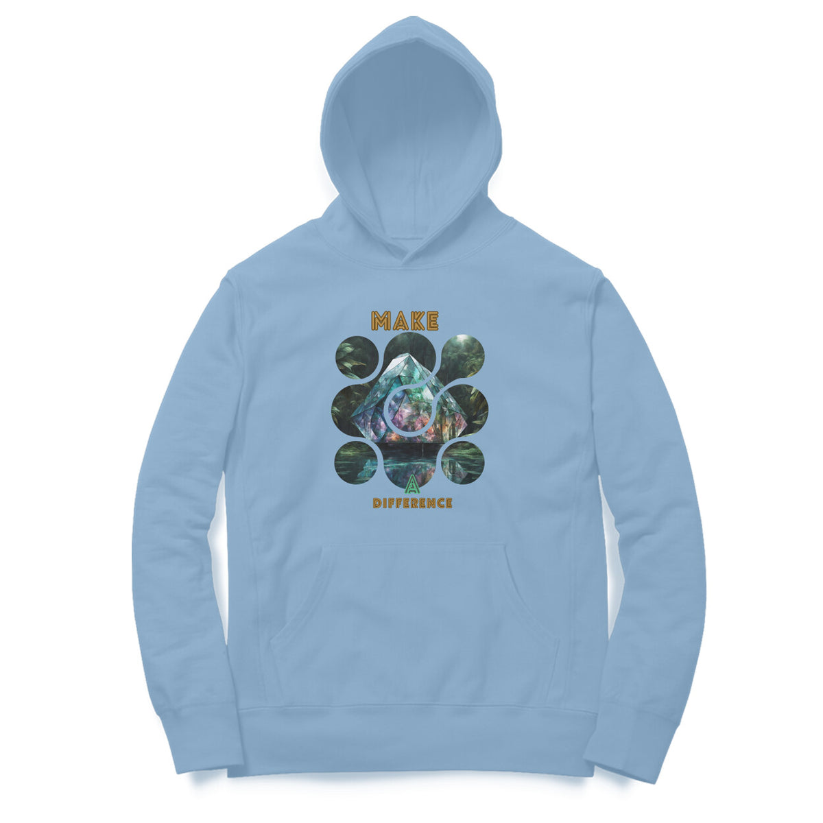 Make a Difference Unisex Hoodie Baby Blue