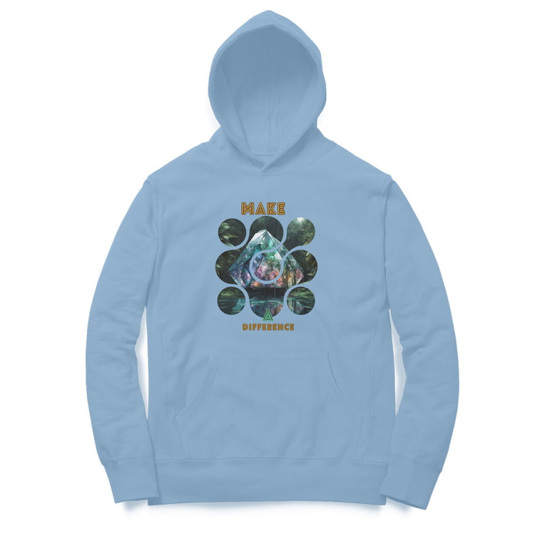 Make a Difference Unisex Hoodie Baby Blue