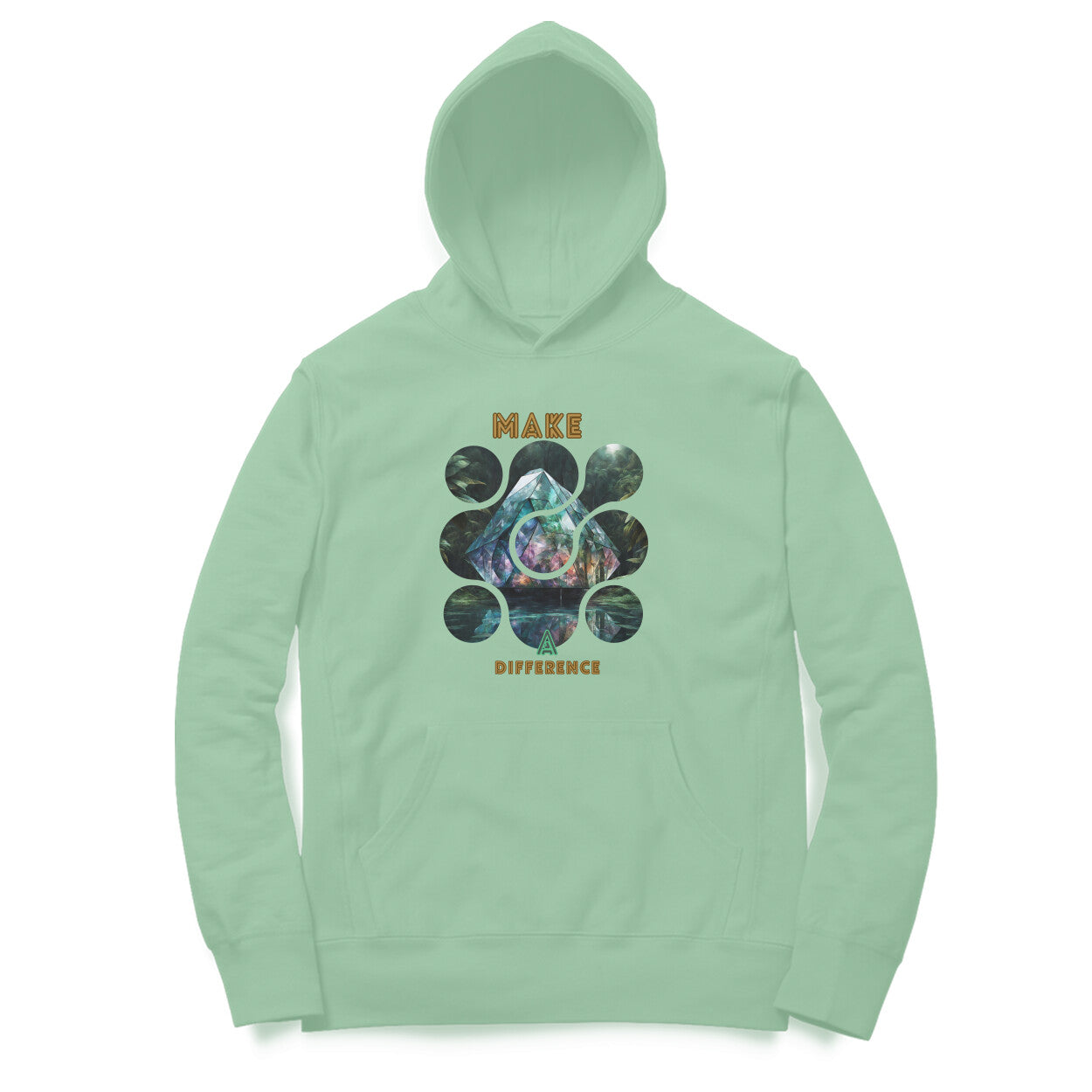 Make a Difference Unisex Hoodie Mint Green