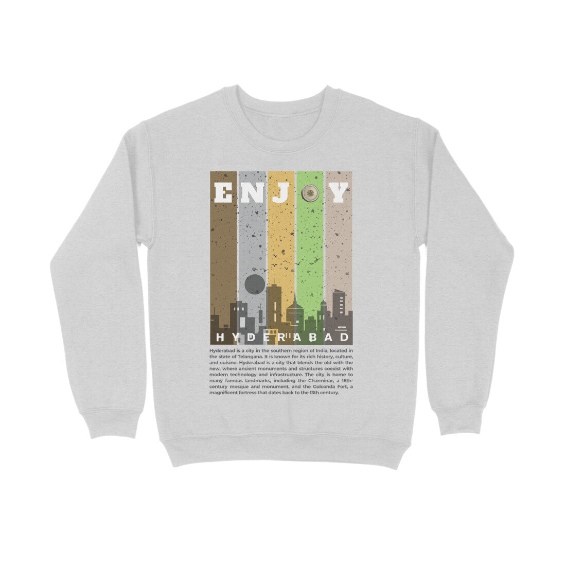 Hyderabad Unisex Sweatshirt Melange Grey