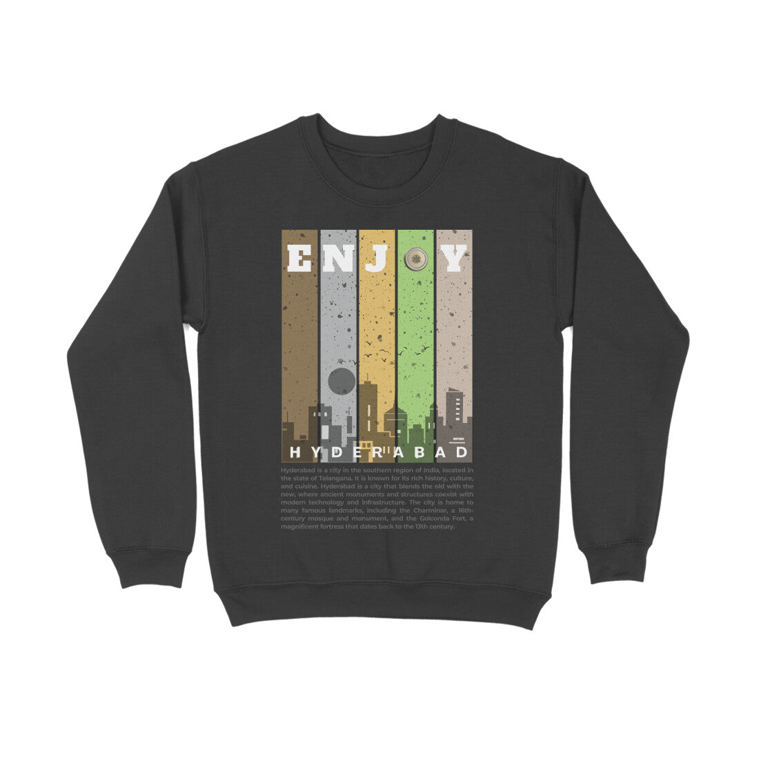 Hyderabad Unisex Sweatshirt Black