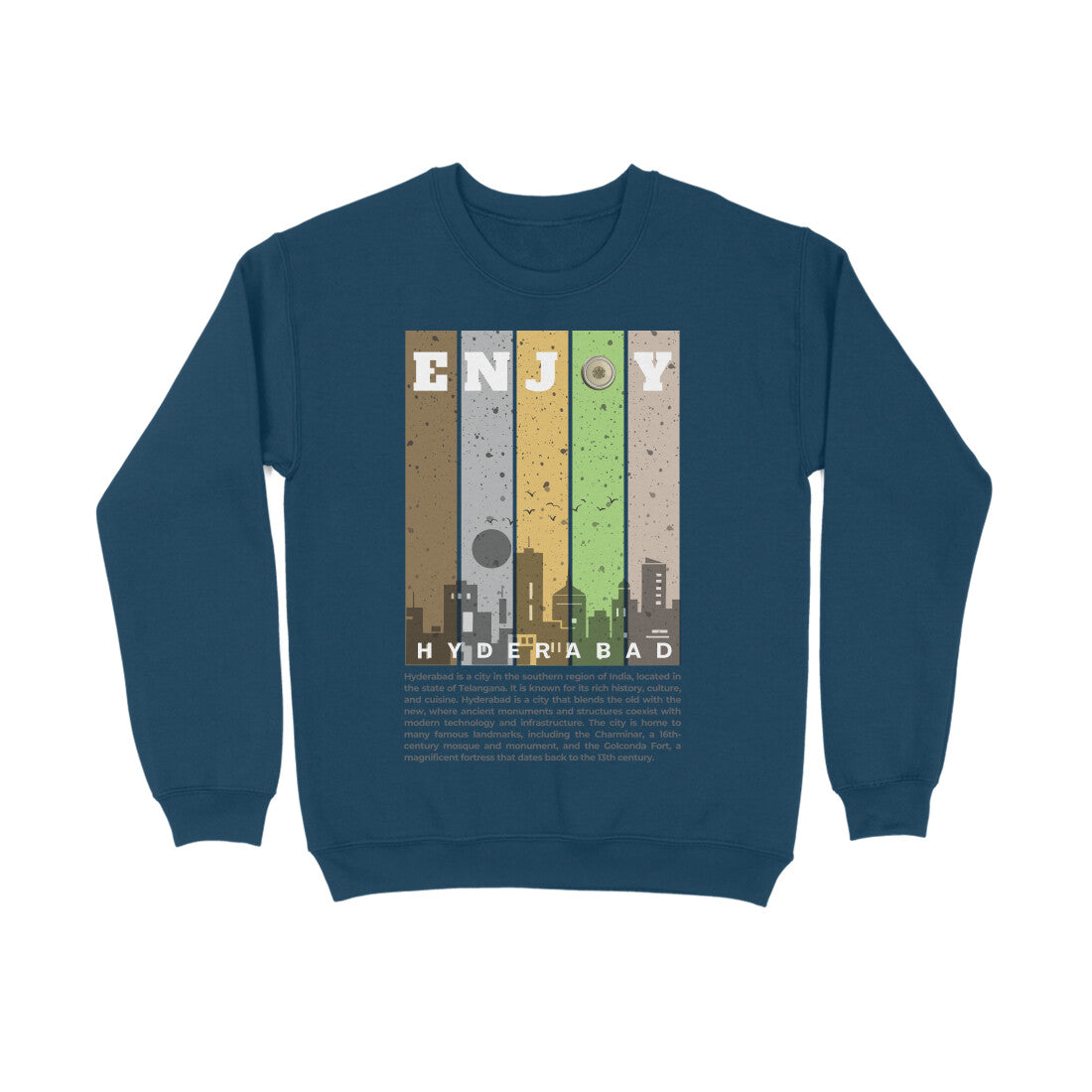 Hyderabad Unisex Sweatshirt Navy Blue