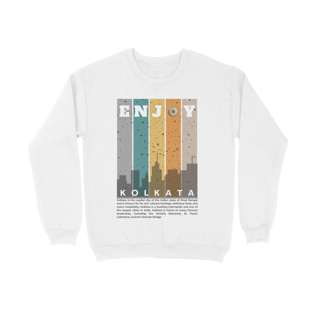 Kolkata Unisex Sweatshirt White