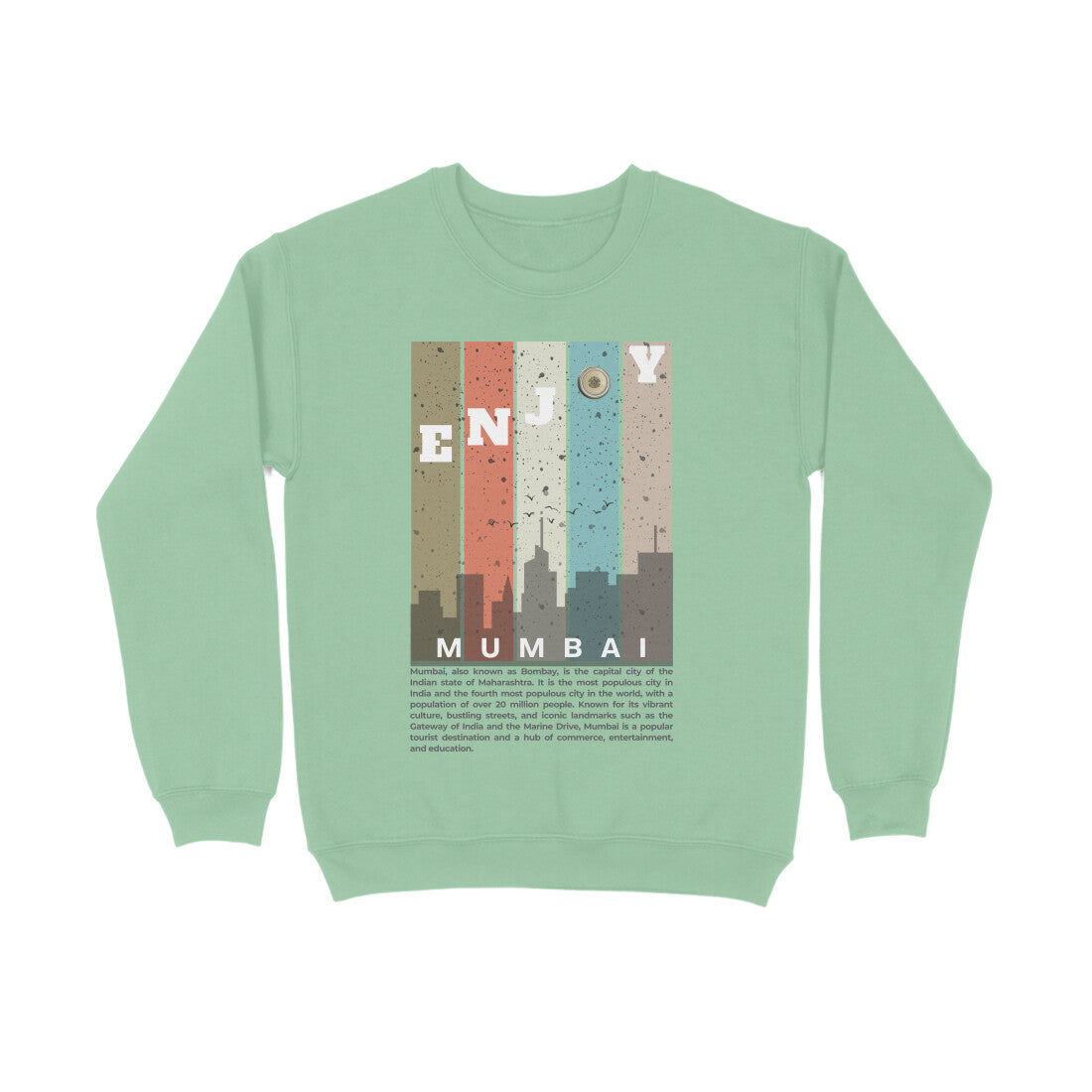 Mumbai Unisex Sweatshirt Mint Green