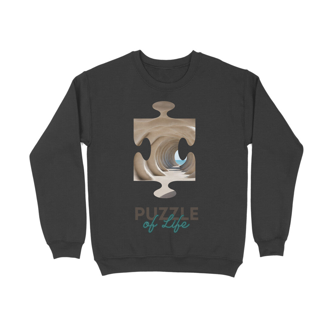 Puzzle Unisex Sweatshirt Black