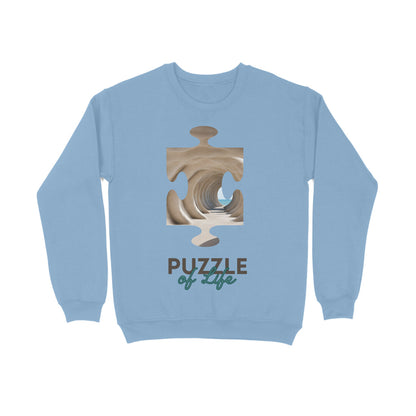 Puzzle Unisex Sweatshirt Baby Blue