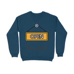 Open Your Mind Unisex Sweatshirt Navy Blue