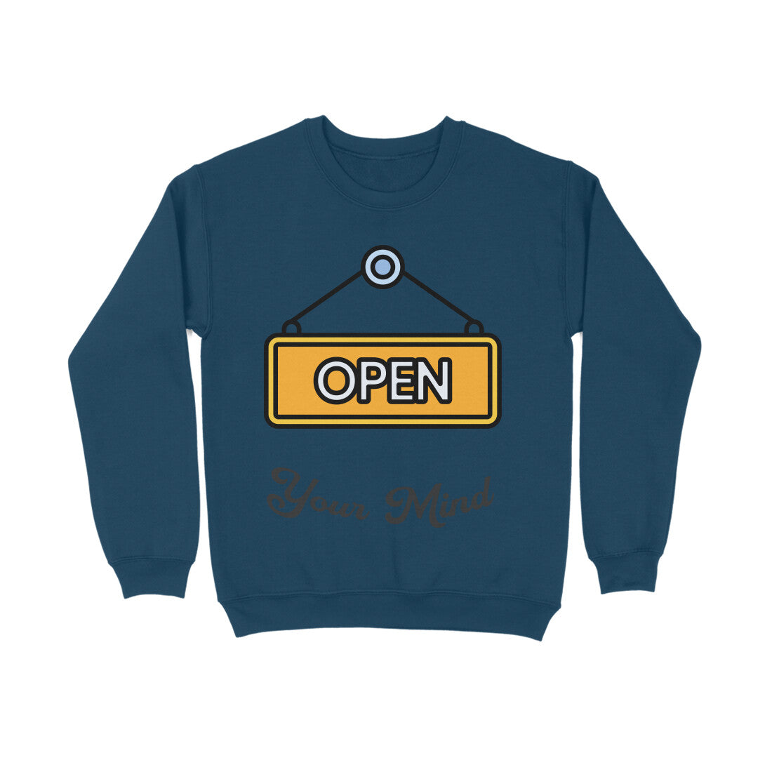 Open Your Mind Unisex Sweatshirt Navy Blue