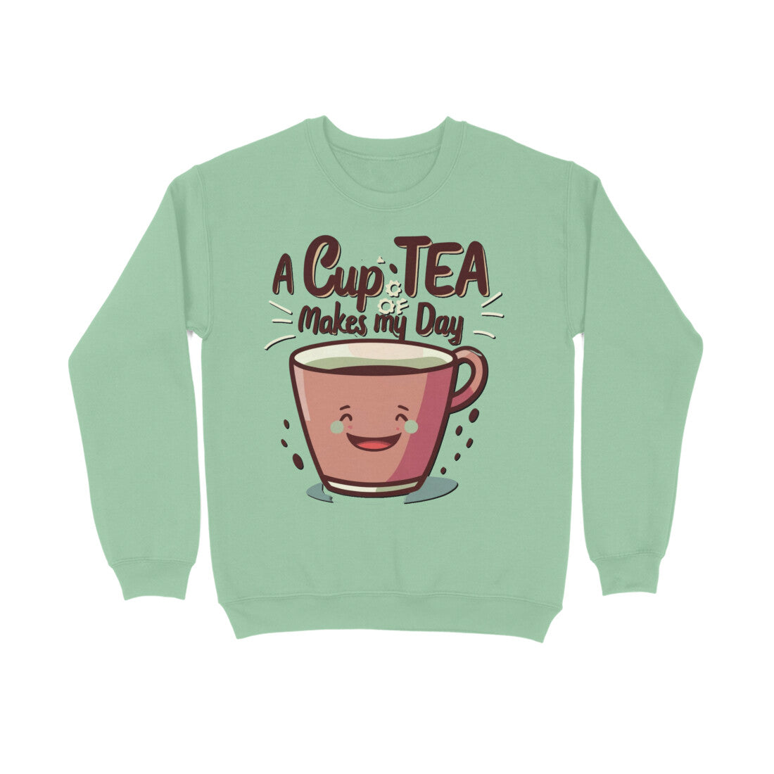 A Cup of Tea Unisex Sweatshirt Mint Green