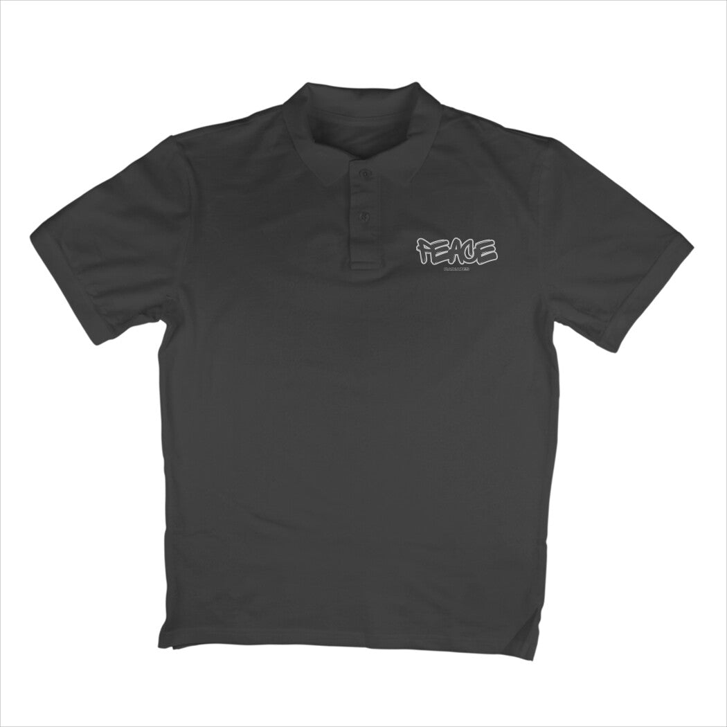 Peace Polo T-Shirt Black
