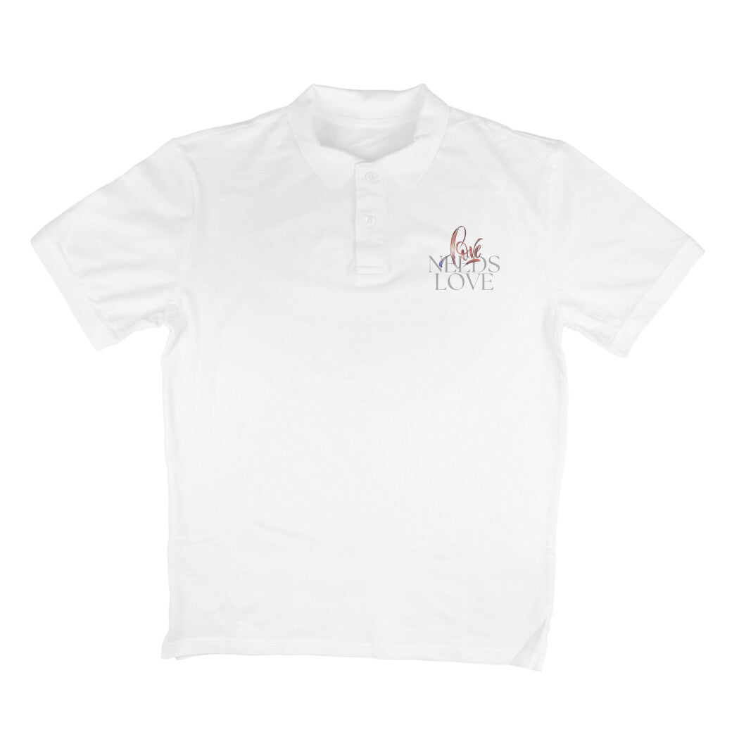 Love Needs Love Polo T-Shirt White