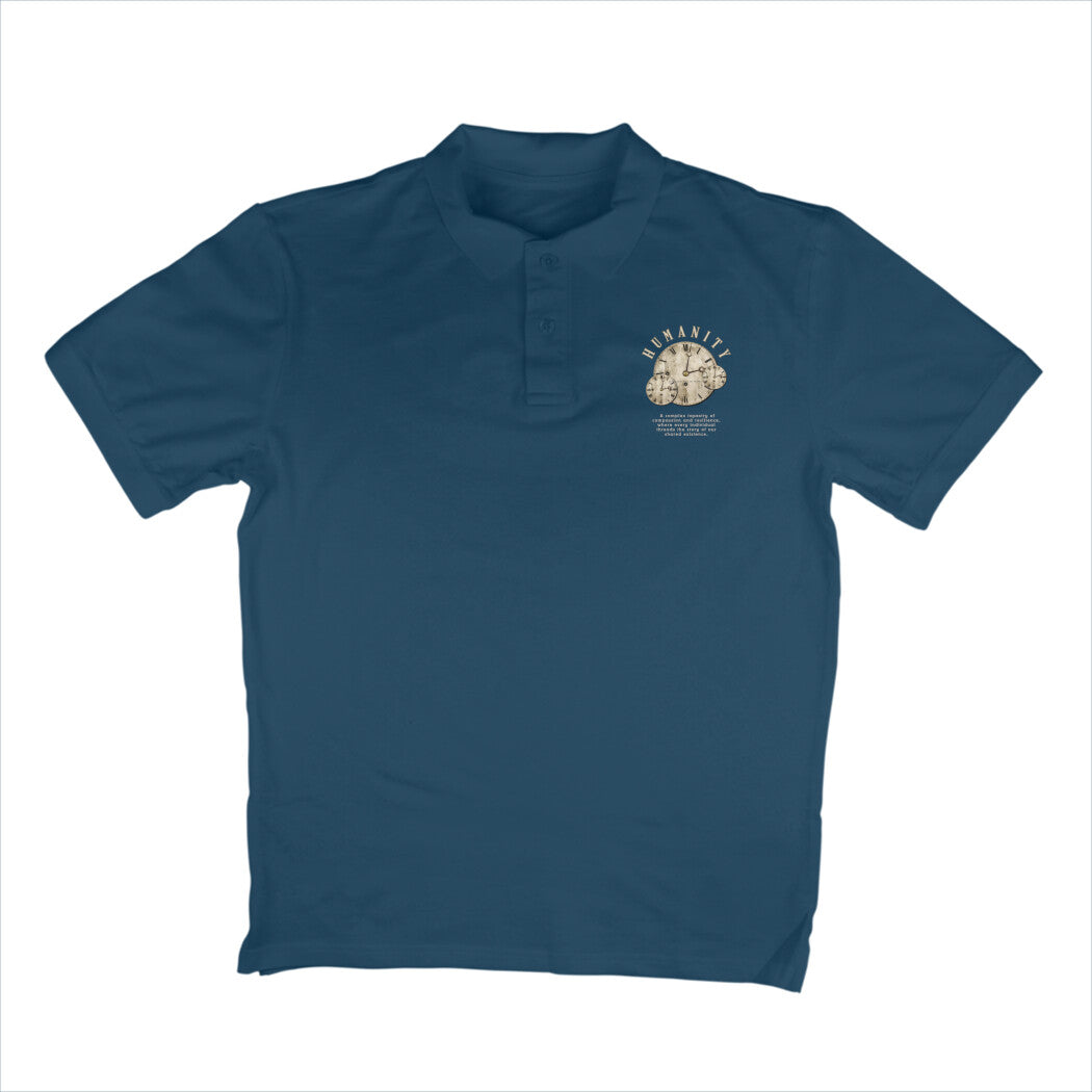 Humanity Polo T-Shirt Navy Blue