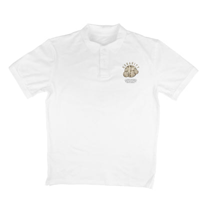 Word Art Humanity Men's Polo T-Shirt White