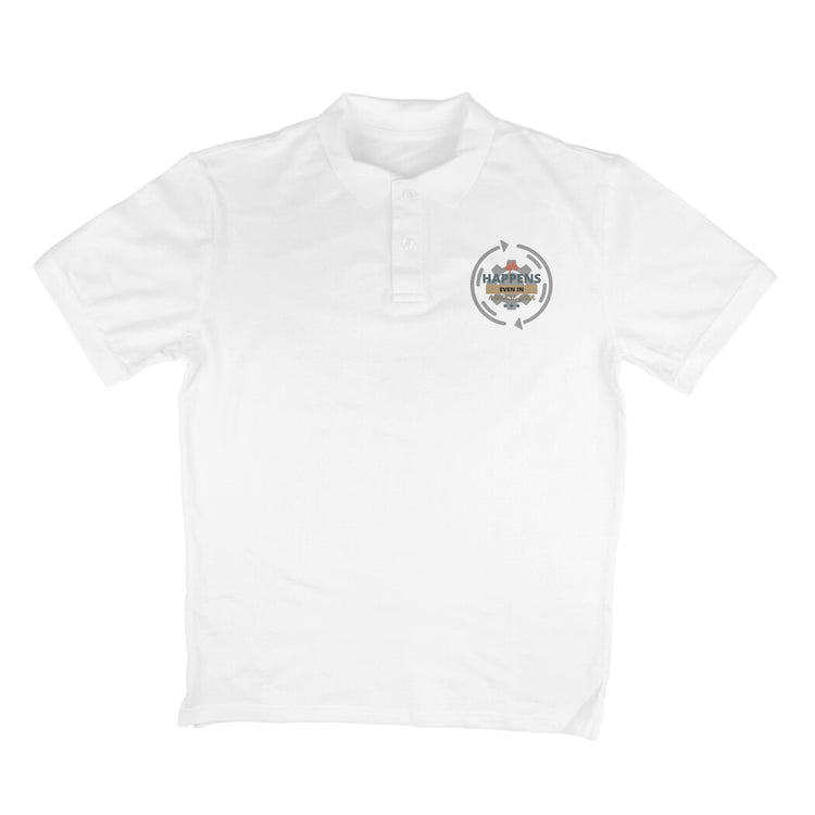 Life Happens Polo T-Shirt White