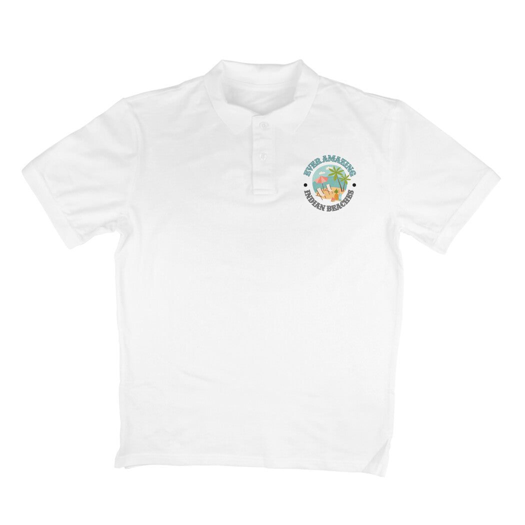 Word Art Ever Amazing Men's Polo T-Shirt White