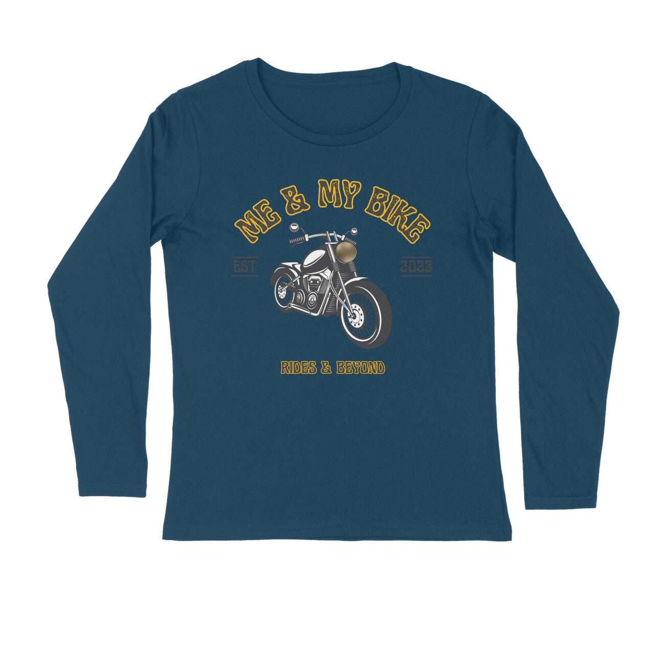 Me and My Bike Men's Full Sleeve Round Neck T-Shirt