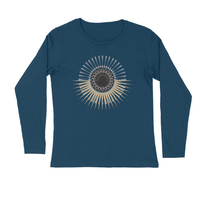 Paradise Full Sleeve Round Neck T-Shirt Navy Blue