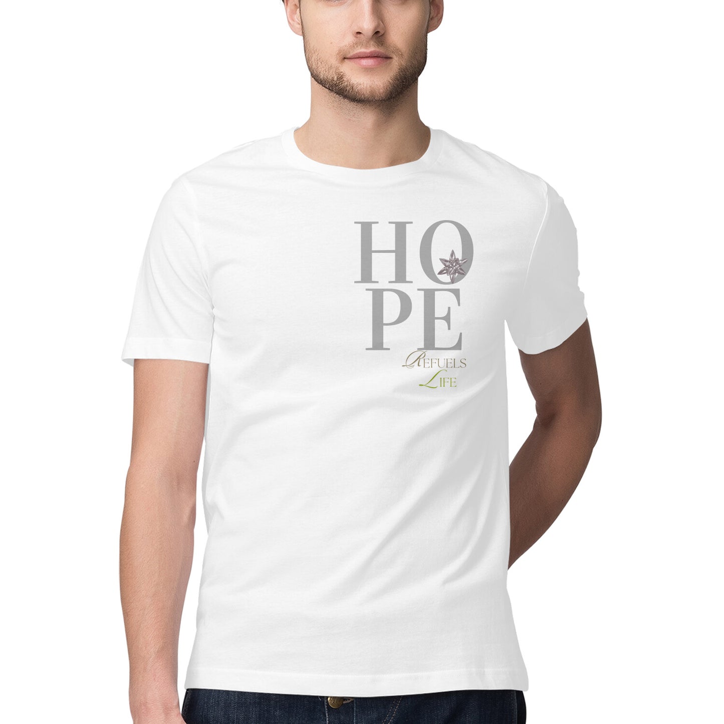 Hope Men's Half Sleeve Round Neck T-Shirt