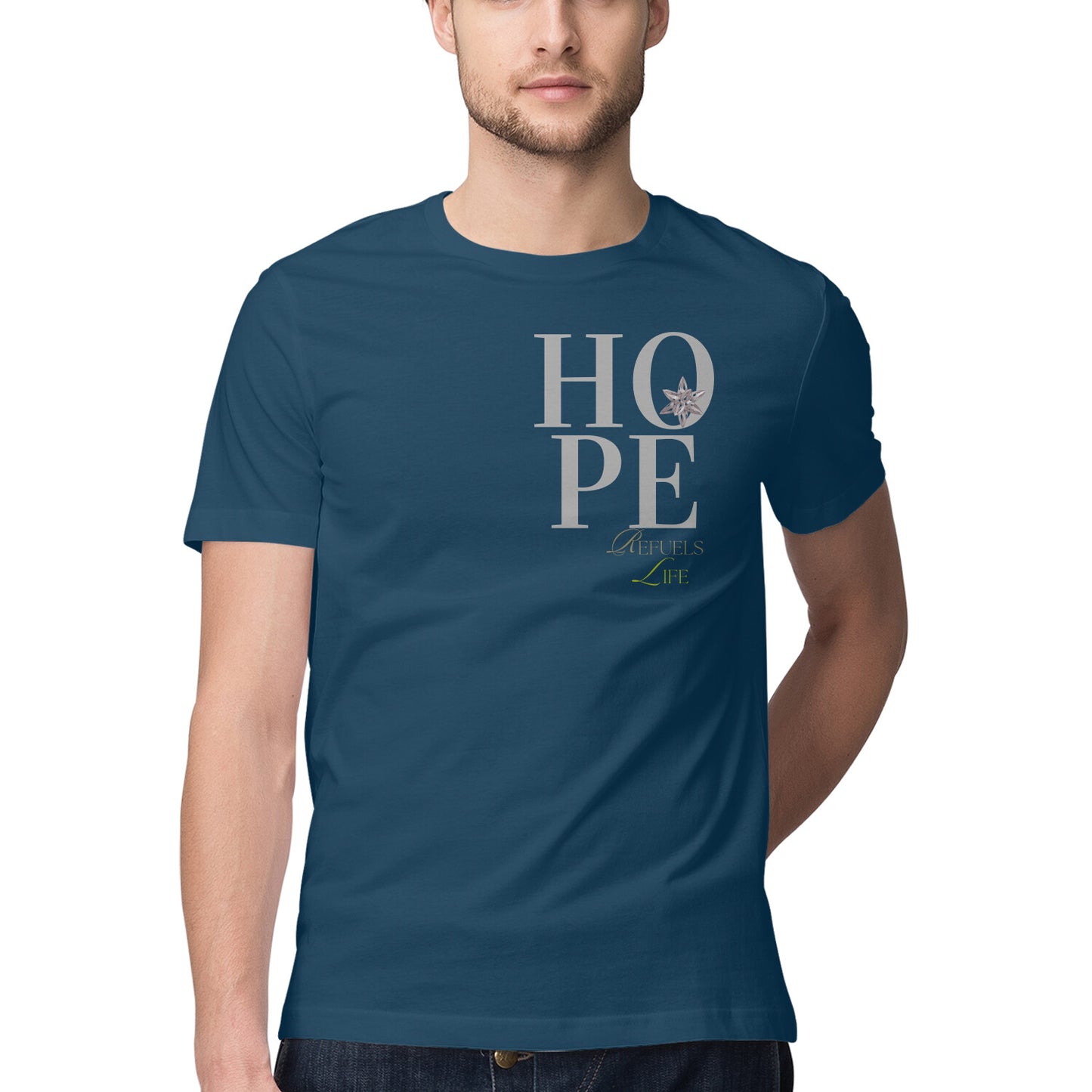 Hope Men's Half Sleeve Round Neck T-Shirt