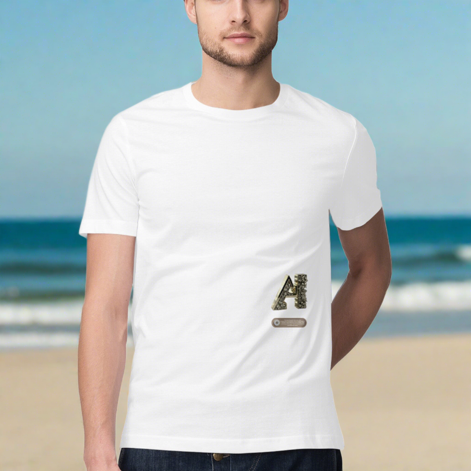 AI Men's Half Sleeve Round Neck T-Shirt