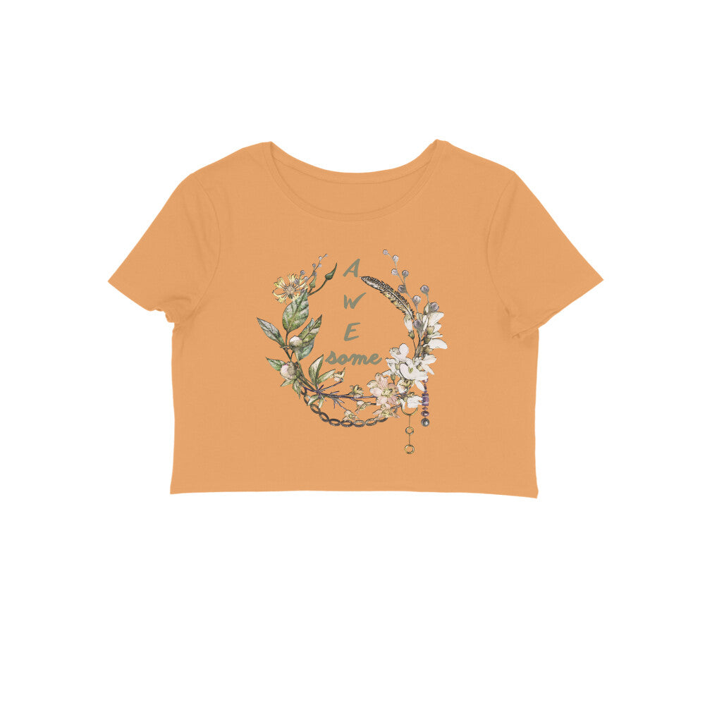 Awesome Time Crop Top Mustard Yellow