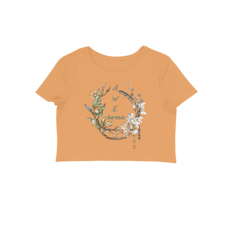 Awesome Time Crop Top Mustard Yellow
