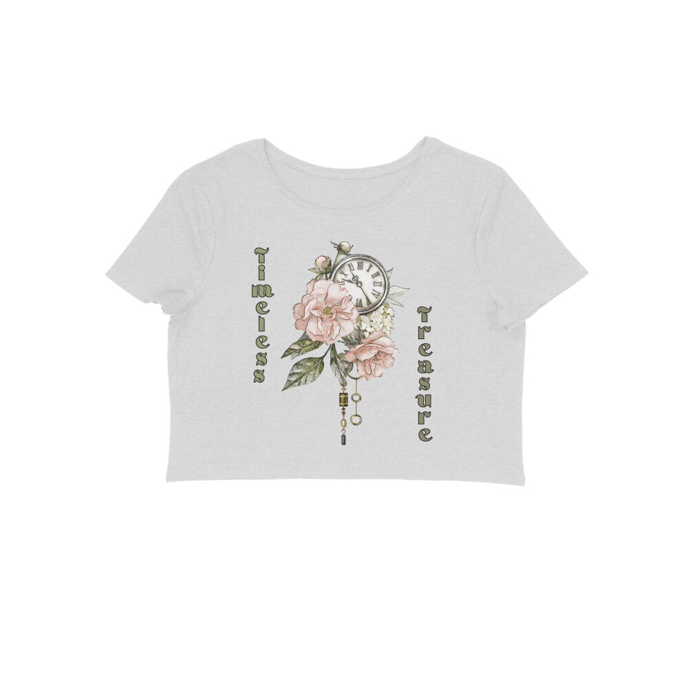 Timeless Treasure Crop Top Melange Grey
