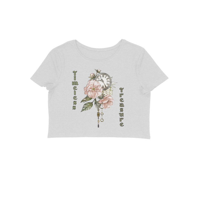 Timeless Treasure Crop Top Melange Grey