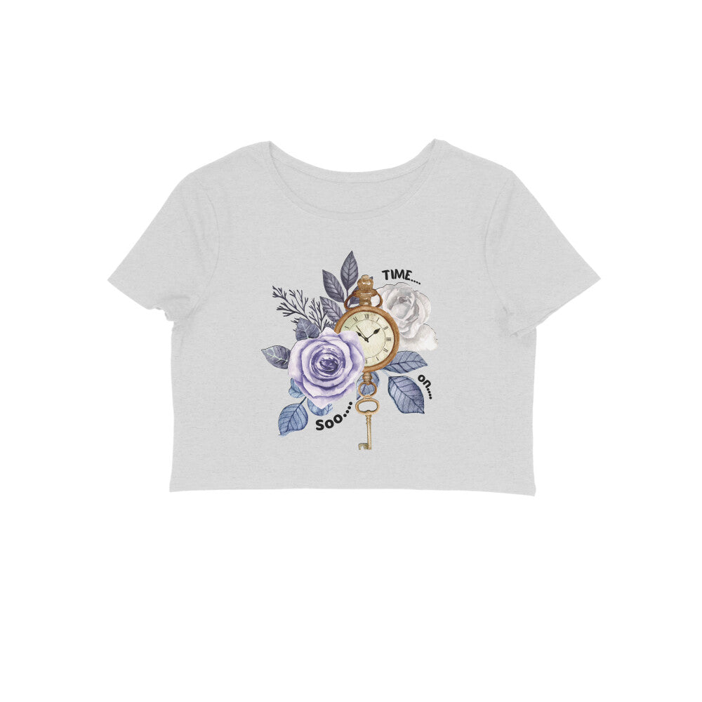 So..on..Time.. Crop Top Melange Grey