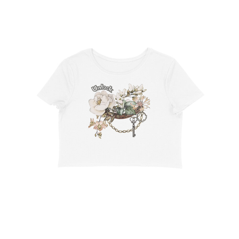 Unlock happiness Crop Top