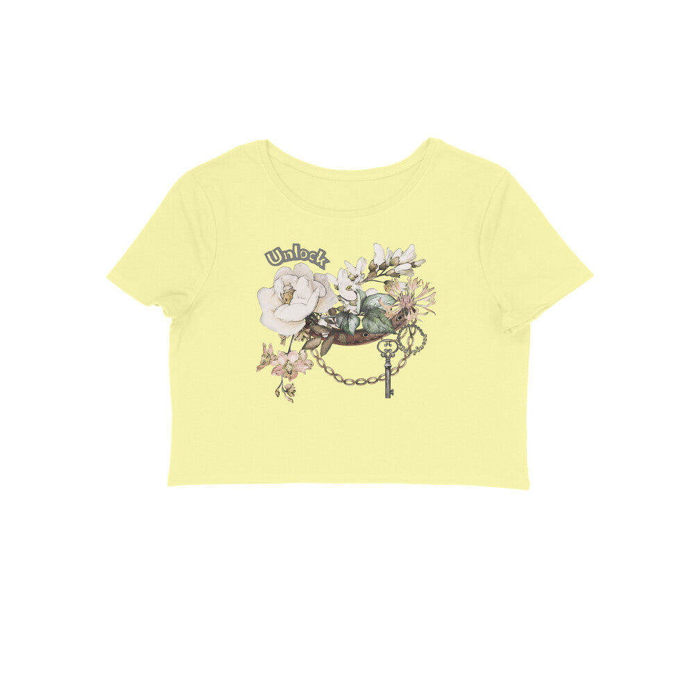 Unlock happiness Crop Top