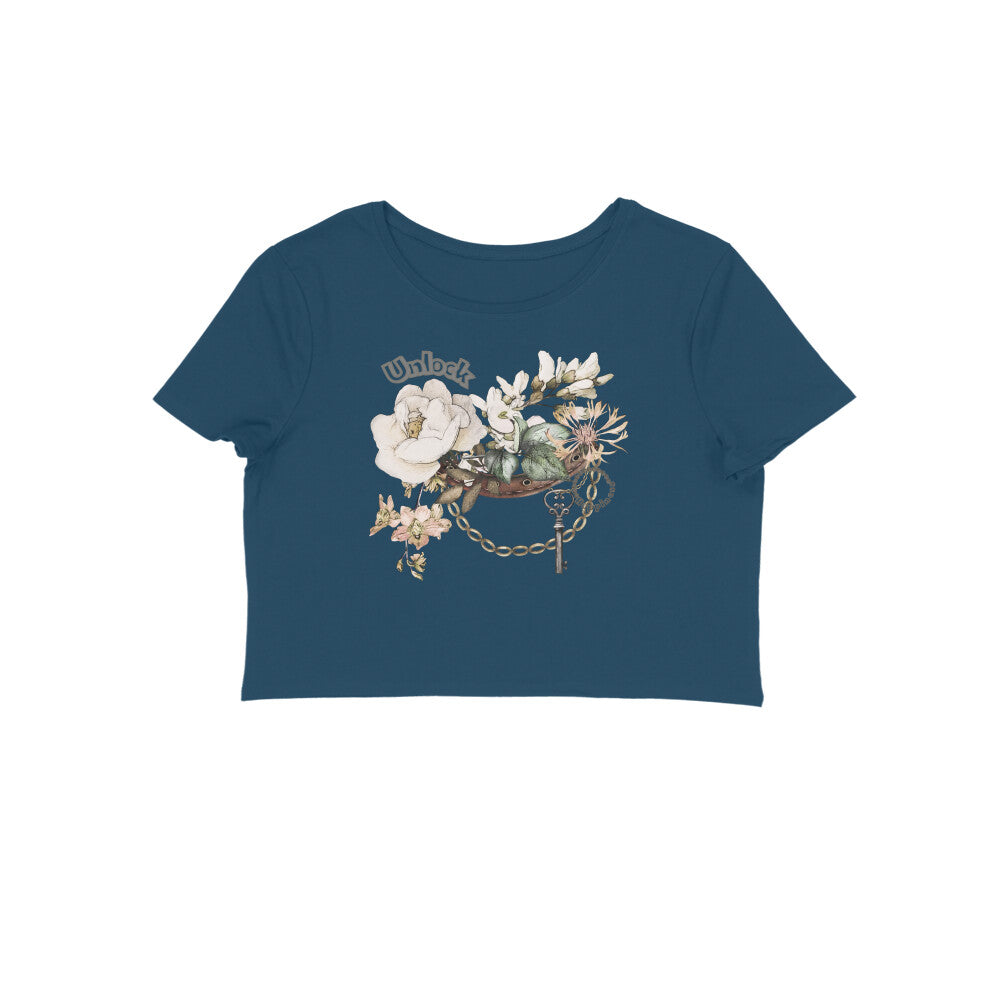 Unlock happiness Crop Top