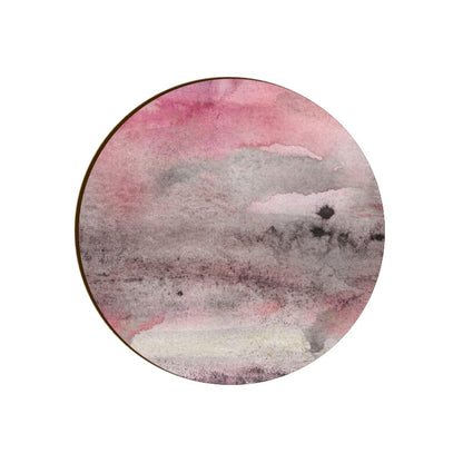 Pattern Art Pink Breeze Coaster Round