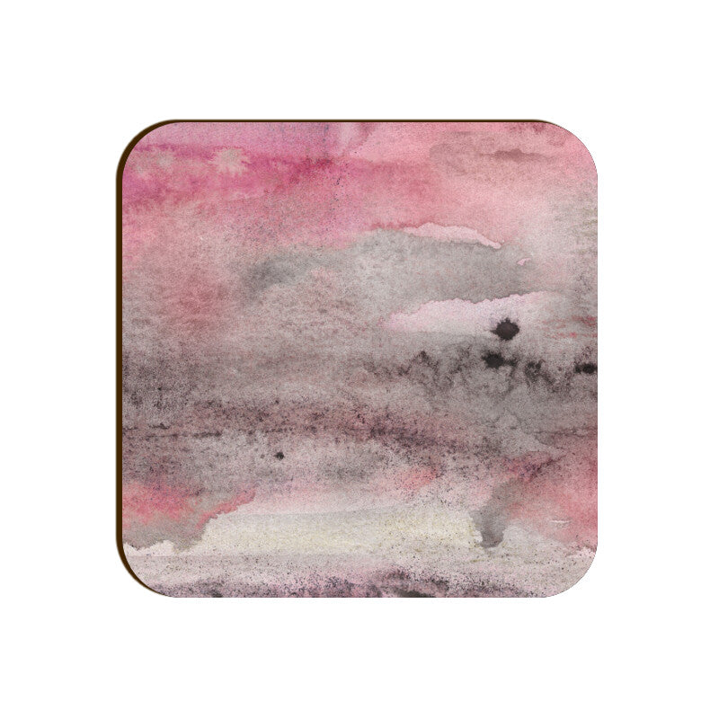 Pattern Art Pink Breeze Coaster Square