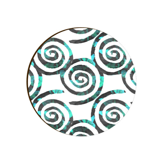 Pattern Art Spiral Coaster Round