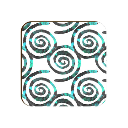 Pattern Art Spiral Coaster Square