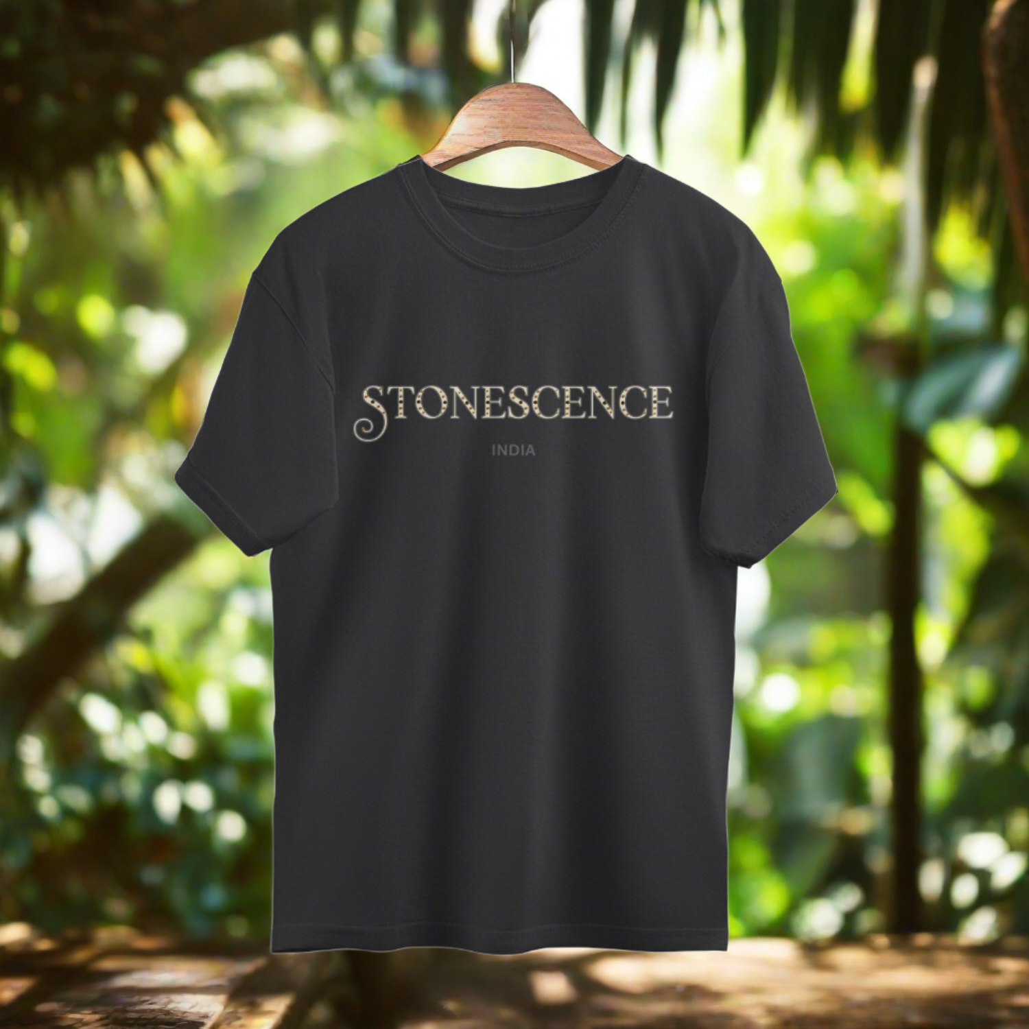 Stonescence Unisex Black Oversized T-Shirt