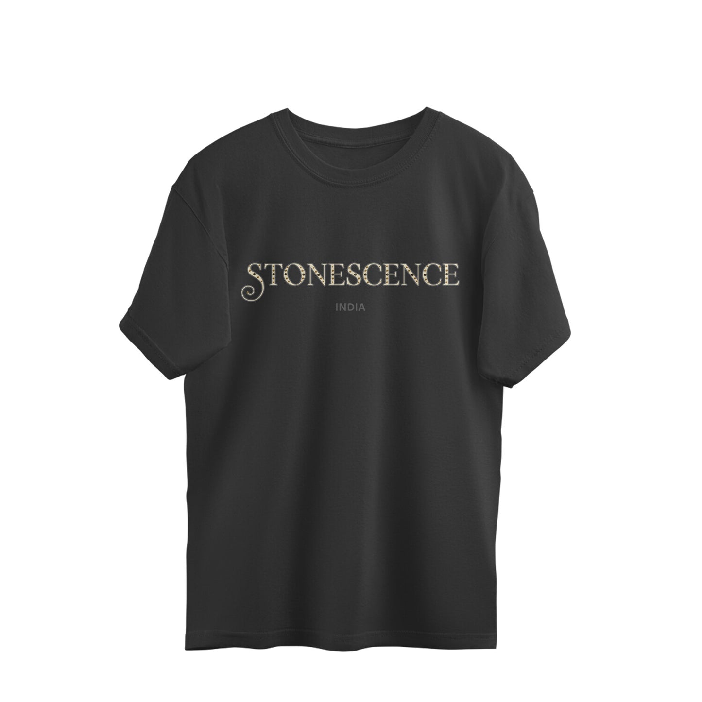 Stonescence Unisex Black Oversized T-Shirt