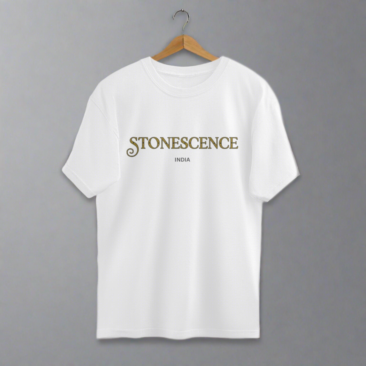 Stonescence Unisex White Oversized T-Shirt