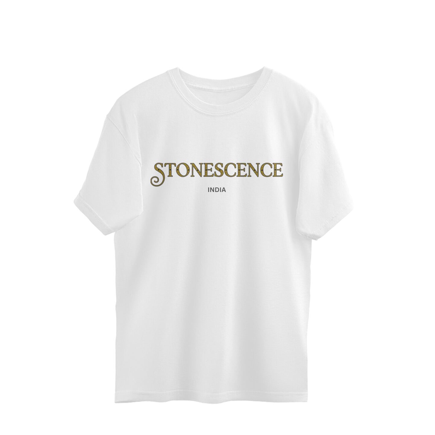 Stonescence Unisex White Oversized T-Shirt