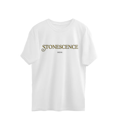 Stonescence Unisex White Oversized T-Shirt