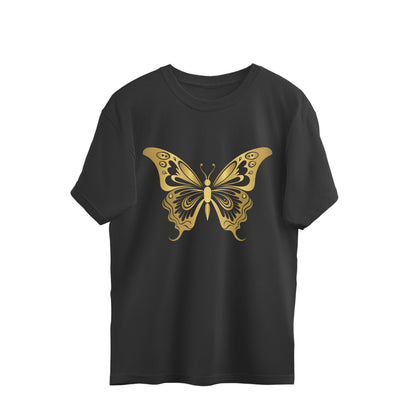 Golden Butterfly Unisex Oversized T-Shirt