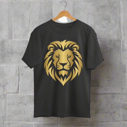 Golden Lion Unisex Oversized T-Shirt Black