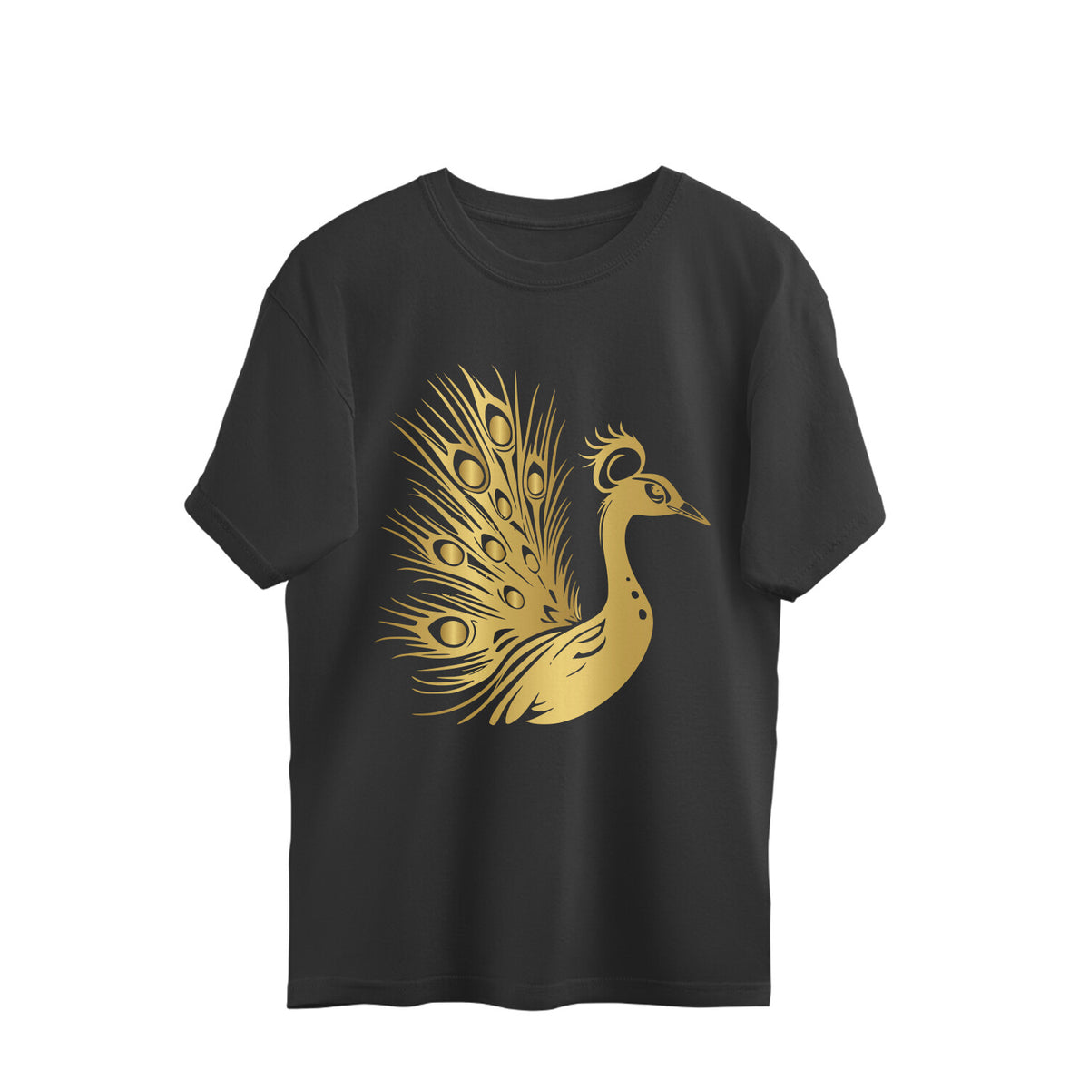 Golden Peacock Unisex Oversized T-Shirt