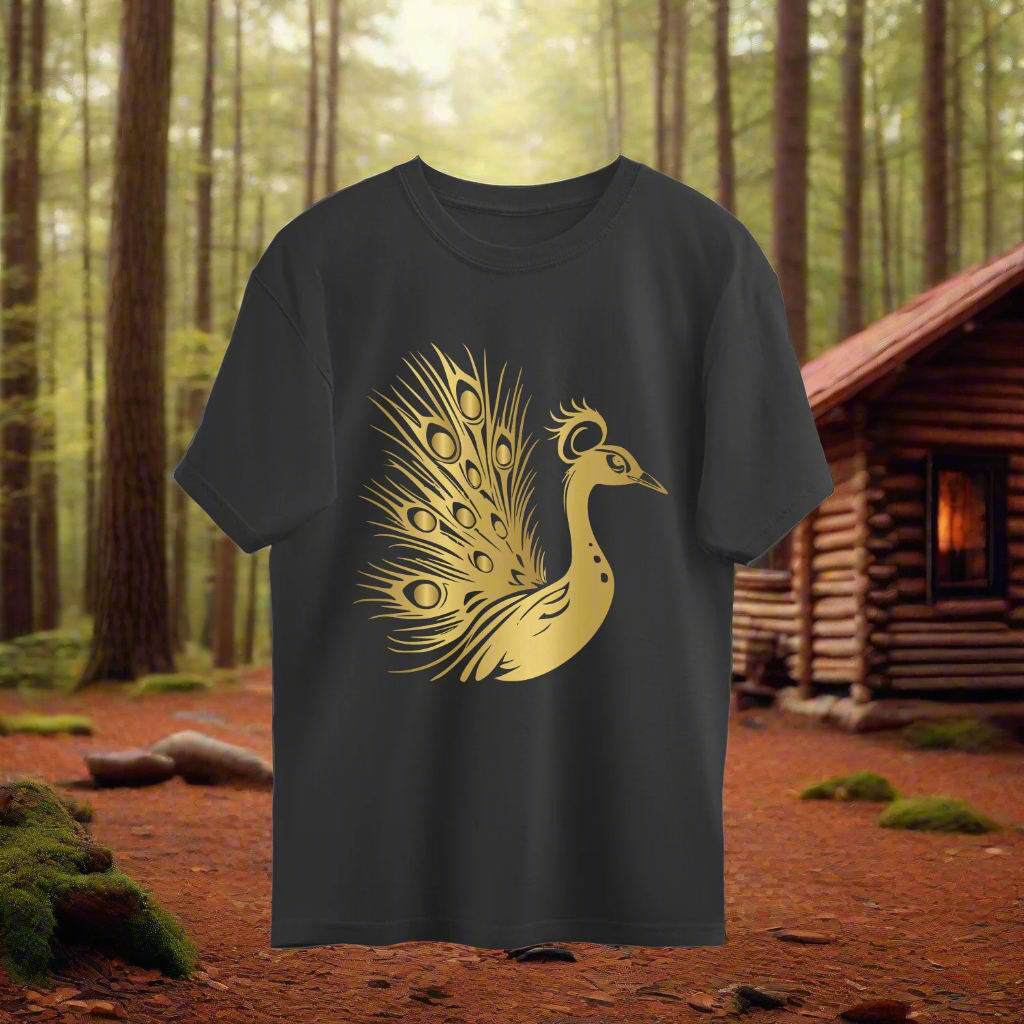 Golden Peacock Unisex Oversized T-Shirt