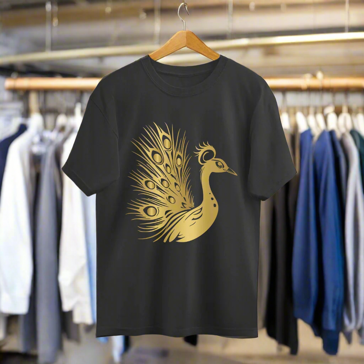 Golden Peacock Unisex Oversized T-Shirt