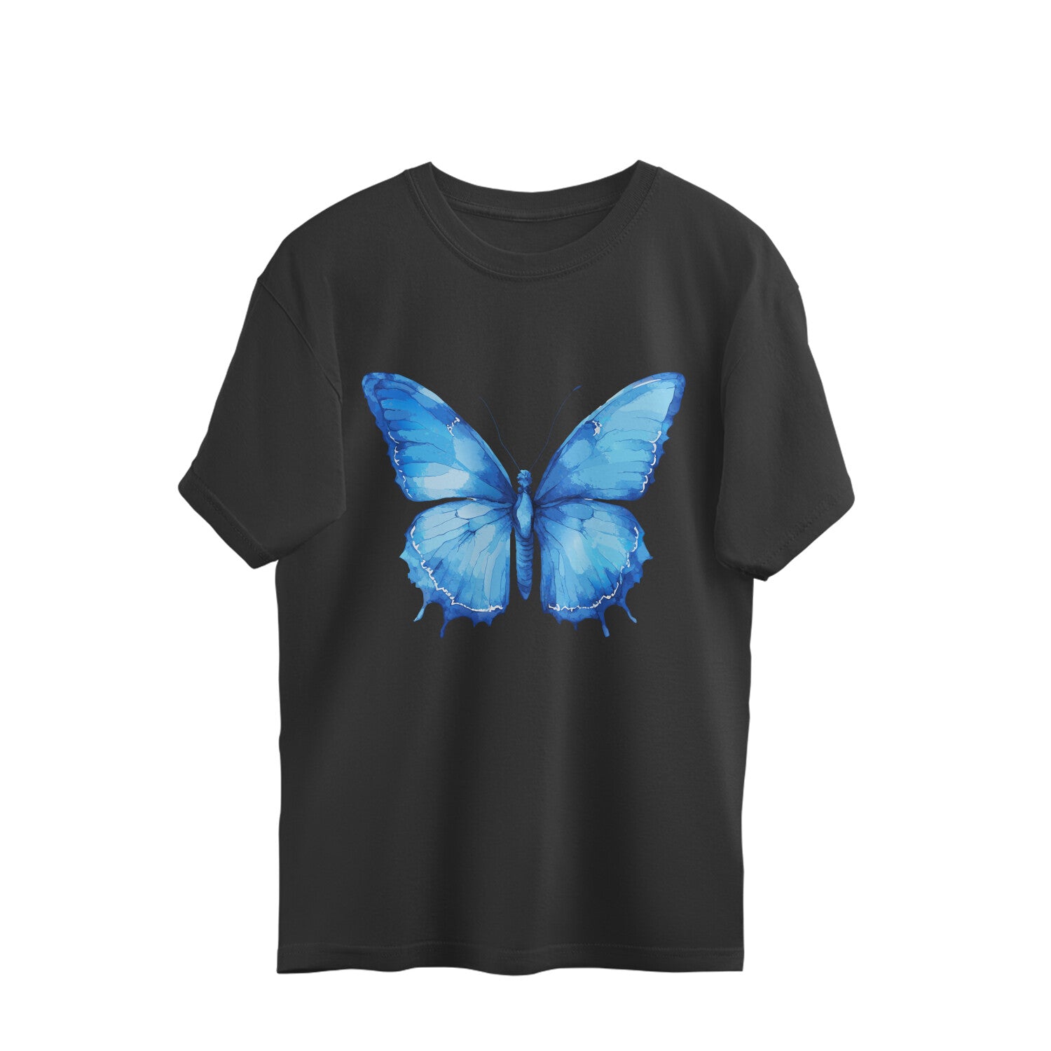 Blue Butterfly Unisex Oversized T-Shirt