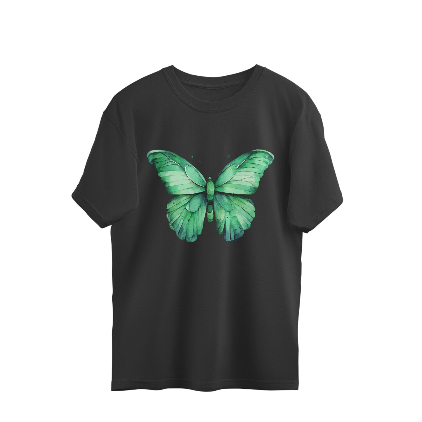 Green Butterfly Unisex Oversized T-Shirt